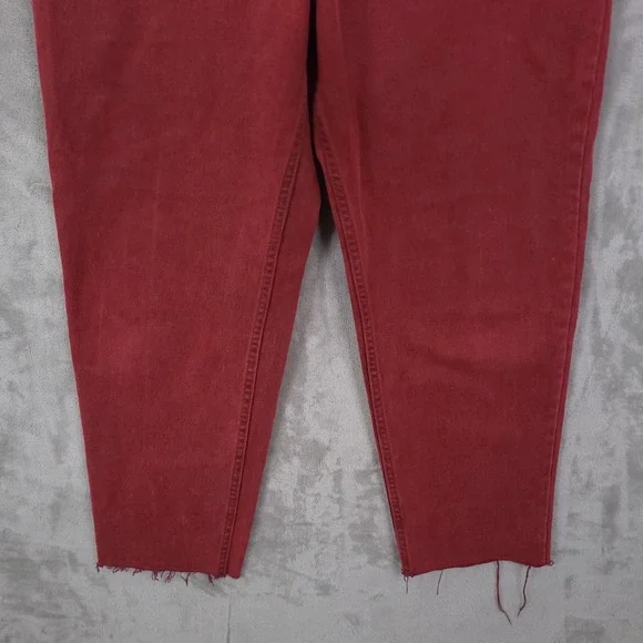 Vintage Levis 550 Mens Jeans 36x32 Red Relaxed Orange Tab 90s USA Undone Hem - Picture 11 of 12